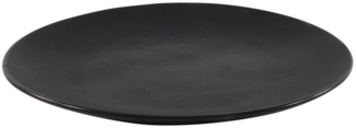 HIT Trading Speiseteller BRUNCH, Ø 27 cm, Schwarz matt, Porzellan, (4 St)