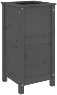 vidaXL Pflanzkübel Grau 40x40x78 cm Massivholz Kiefer 825277