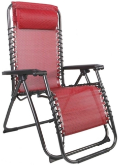 Mojawo Armlehnstuhl Relaxsessel Gartenstuhl klappbar Camping Balkon Terrasse Outdoor Rot