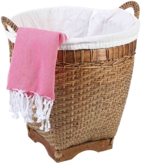 Rattan Wäschekorb Lea mit Henkel L