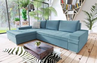 Ecksofa Bangkok Mini, Farbe: Magic Velvet 2260 + Magic Velvet 2260 + Senegal 818