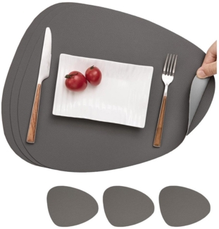 Coonoor Platzset Tischset, Kunstleder, abwischbar, (6-St), Tischsets und Untersetzer