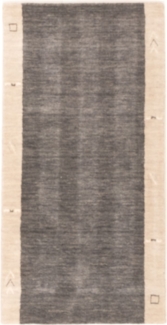 Morgenland Gabbeh Teppich - Indus - 140 x 70 cm - grau