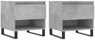 Couchtische, Sofatische 2 Stk. Betongrau 50x46x50 cm Holzwerkstoff