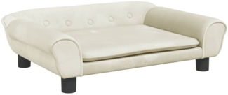 vidaXL Hundebett Creme 70x48x22 cm Samt