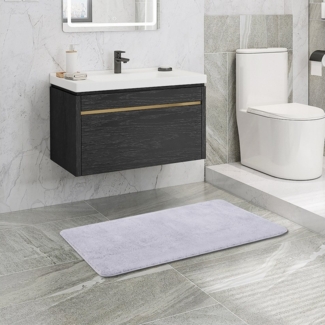 Simurq Badematte Rutschfest und Waschbar - Weicher Badteppich mit Hoher Saugfähigkeit, fußbodenheizungsgeeignet, schnell trocknend, Mikrofaser, Badteppiche