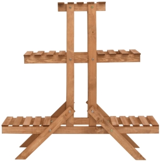 vidaXL Blumenständer 83x25x83 cm Tannenholz 47234