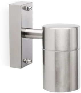 Wandleuchte, IP44, Edelstahl silber, Terrasse, H 10cm
