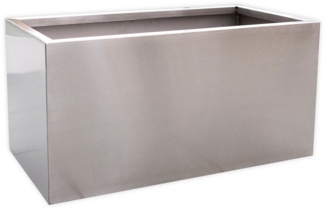 Köhko Pflanzkübel KÖHKO® Pflanztrog aus Edelstahl matt gebürsteter Pflanzkübel eckig