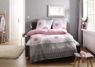 my home Bettwäsche Tesso in Gr. 135x200, 155x220 oder 200x200 cm, Linon, 2 teilig, Bettwäsche mit Ornamenten und in verschiedenen Qualitäten