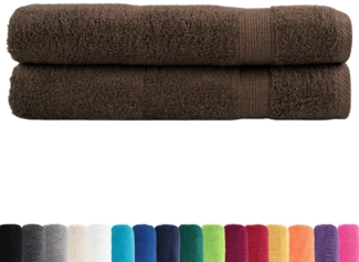 vidaXL Premium-Saunatücher SOLUND 2 Stk Braun 80x200 cm 600 g/m² 137242