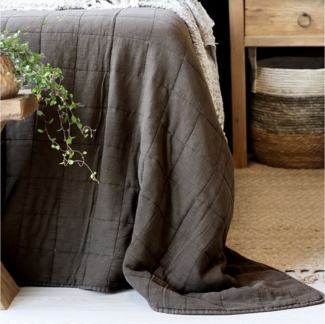 Chic Antique Tagesdecke Aix Quilt Tagesdecke Vintage L240/B240 cm mokka