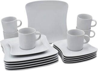 Retsch Arzberg Kaffeeservice Geschirr-Set, Service SANDY (18-tlg), 6 Personen, Porzellan, Porzellan Made in Germany, 18 Teile, für 6 Personen