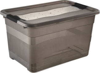 keeeper Aufbewahrungsbox Cornelia, 2er Set, 52 L, 59,5 x 39,5 x 34 cm (Set, 2 St), durch Clips verschließbar, Griffe am Boden