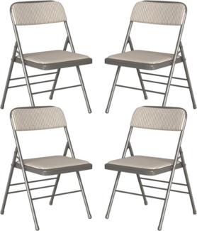 JEOBEST Klappstuhl Essstühle, Tragbare gepolsterte Küchenstühle für Aktivitäten im Freien, (Set, 4 St) Metall-Gestell 45 x 48 x 78 cm