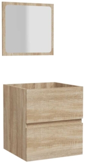 vidaXL Badschrank mit Spiegel Sonoma-Eiche Holzwerkstoff 804866