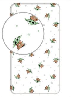 Jerry Fabrics Bettwäsche Star Wars Baby Yoda Spannbetttuch Spannbettlaken Bettlaken 90 X 200 cm