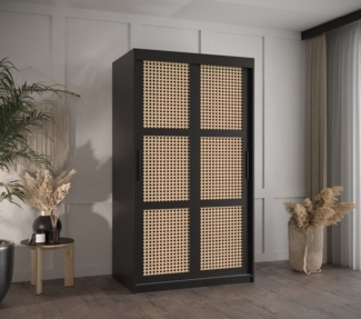 MOEBLO Schiebetürenschrank ABIA (Schrank Boho Schrank, mit/ ohne Schubladen, Schwebetürenschrank Schrank Garderobe Schiebtüren Schlafzimmer Wohnzimmerschrank) (BxHxT):100/120/150/180/200/250 x 200 x 62 cm