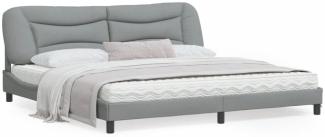 vidaXL Bettgestell ohne Matratze "Hvar" Hellgrau 200x200 cm Stoff 3207793