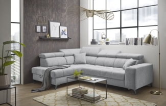 ED EXCITING DESIGN Ecksofa Sydney L-Form, 2 Teile, frei im Raum stellbar, mit Bettkasten, inkl. Kopfteilverstellung