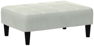 vidaXL Fußhocker Hellgrau 77x55x31 cm Samt 4007366
