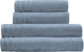 Kleine Wolke Handtuch Set Royal, 4 Stück (2 Handtücher 50/100 cm + 2 Duschtücher 70/140 cm), Frottier (Set, 4-St), Uni Farben, mit Bordüre, weich, in verschiedenen Sets erhältlich