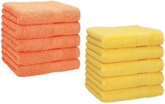 Betz Seiftuch 10 Stück Seiftücher Premium 30x30 cm Farbe orange/gelb, (Set, 10-St)