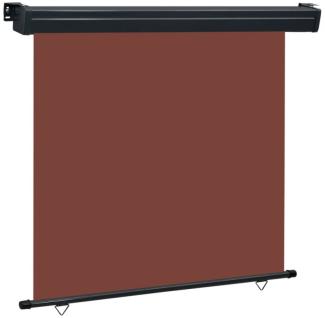 vidaXL Balkon-Seitenmarkise 165x250 cm Braun 48435