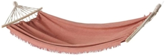 BOLTZE Hängematte Hängematte aus 100 % Baumwolle Terracotta mit Fransen bis 120kg