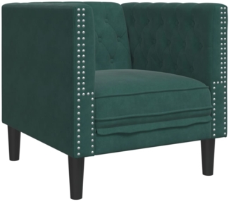 vidaXL Chesterfield-Sessel Dunkelgrün Samt 372675