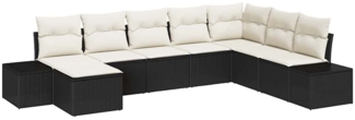 vidaXL Gartensofa-set mit Kissen 8 pcs Poly-Rattan 3347177