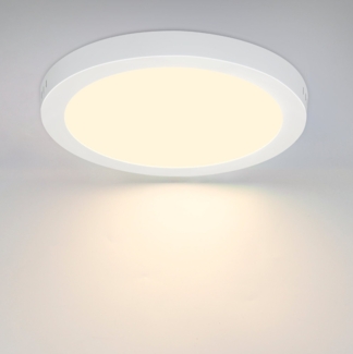 ZMH LED Deckenleuchte Rund Deckenlampe Flach - Modern Badezimmer Weiß LED Flurlampe Warmweiß 3000K 18W IP44 Wasserfest für Küche Büro Wohnzimmer Kinderzimmer Schlafzimmer Ø23CM