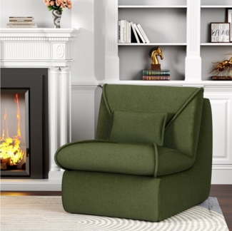 HAUSS SPOLE Sitzsack Relaxsessel Einzelsofa Polstersofa Klappstuhl, extra dicke Polsterung (Lazy sofa mit kleines Dekokissen, Innensofa, Rahmenlose, hochelastische Schaumstoffpolsterung), für Schlafzimmer, Wohnzimmer, Büro