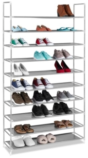 3 x Schuhregal für 50 Paar Schuhe grau