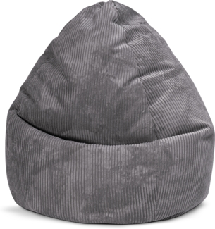 Sitzsack Shara XXL 80x130 cm Anthrazit Flauschcord