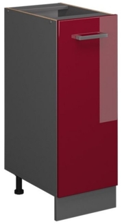Apothekerschrank R-Line Rot Hochglanz 30 cm ohne Arbeitsplatte Vicco