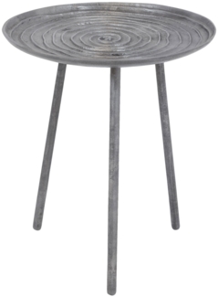 Beistelltisch SPIRAL 45 cm Metall Platte Black Nickel