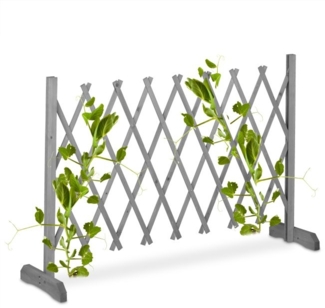Ausziehbares Rankgitter grau 10045947