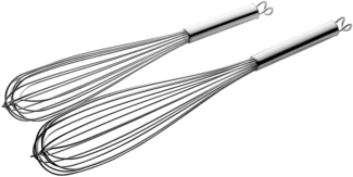 PINTINOX Schneebesen Professional, Edelstahl 18/10, spülmaschinengeeignet, Lg. 25, 30, 35 cm