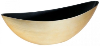 Viana Blumentopf Pflanzschale Gold Oval Deko Jardiniere für Blumen 39cm
