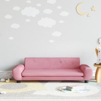 vidaXL Kindersofa 100 x 54 x 33 cm Samt, Rosa