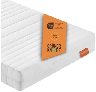 sleepling 190137 Kaltschaummatratze Basic 70 | Matratze mit 7-Zonen Technologie | Härtegrad 2 | Made in EU | Ökotex | 60 Grad waschbar | 90 x 200 x 16 cm, weiß