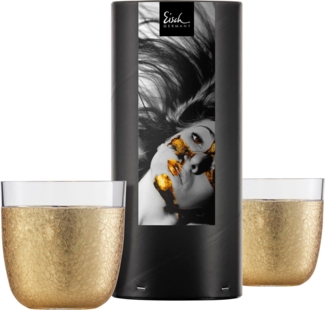 Eisch Elevate Allround- / Rotweinbecher 2er Set Gold in Geschenkröhre