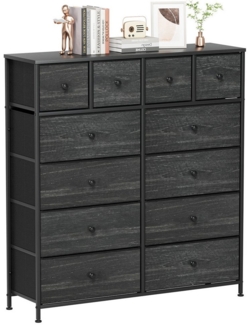 TLGREEN Kommode (Sideboard mit 12 Schubladen aus Stoff), Schminktisch Schrank für Wohnzimmer, Flur, Schlafzimmer