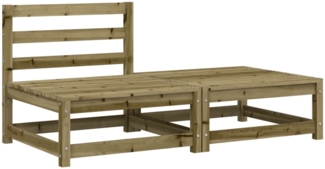 vidaXL Gartensofa ohne Armlehnen mit Hocker Kiefernholz Imprägniert 837962
