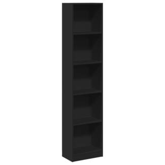 vidaXL Bücherregal Schwarz 40x24x176 cm Holzwerkstoff 857793
