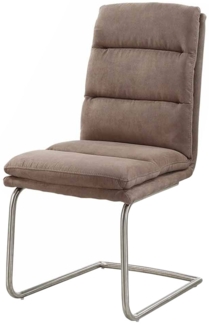 Schwingstuhl Janine / Jack, Mikrofaser, Braun, 48 x 94 x 58 cm