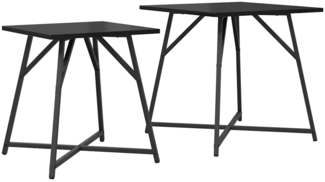vidaXL Beistelltisch-Set 2 pcs Schwarz Eichen-Optik 869726