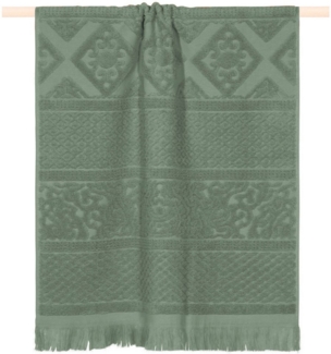 PAD Strandtuch Harlem, Frottee (1-St), Made in Europe, Uni Farben, mit Ornamenten, mit Fransen