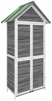vidaXL Geräteschuppen Grau 89x52,5x175 cm Massivholz Kiefer 172244